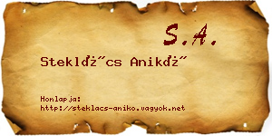 Steklács Anikó névjegykártya